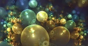 Circle Pearls With Random Hexagon Pattern Wallpaper