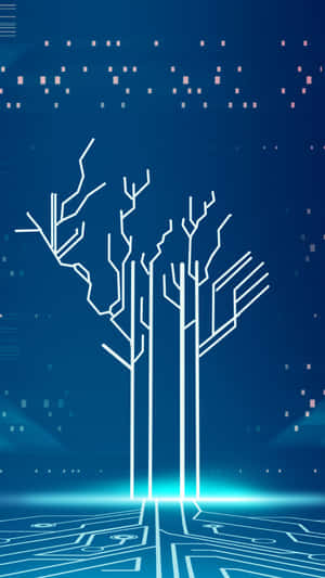 Circuit Tree Data Growth Illustration Wallpaper