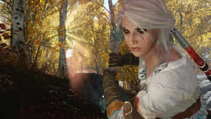 Ciri Archerin Autumn Forest Wallpaper