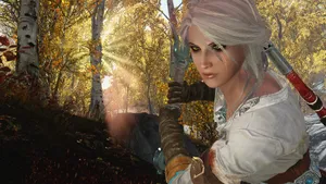 Ciri Archerin Autumn Forest Wallpaper
