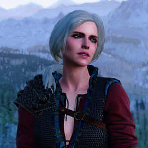 Ciri Witcher3 Mountain Backdrop Wallpaper