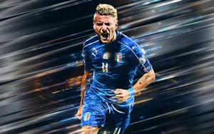 Ciro Immobile Celebrating A Goal Wallpaper