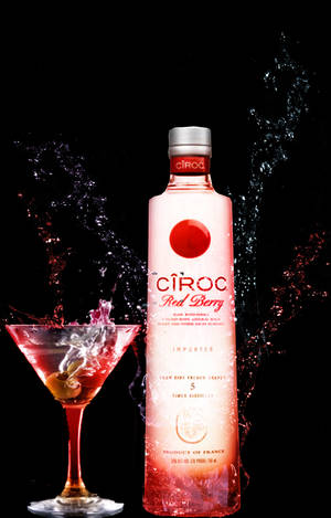 Ciroc French Vodka Red Berry Graphic Design Wallpaper