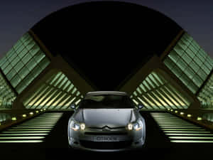 Citroen C2 Futuristic Architecture Backdrop Wallpaper