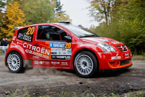 Citroen C2 Super1600 Rally Action Wallpaper