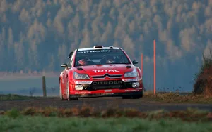 Citroen Rally Car Action Wallpaper
