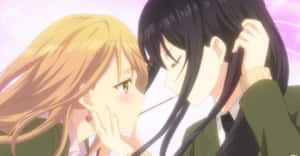 Citrus Anime About To Kiss Wallpaper