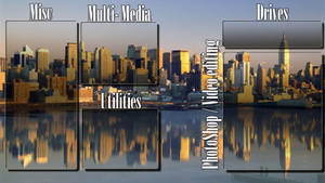 City Building Desktop Organizer Wallpaper