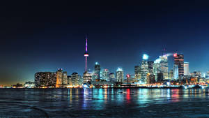 City Lights View Around Toronto Wallpaper