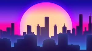 City Retro Vibe Art Wallpaper