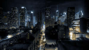 Cityscape Depth Effect Night Wallpaper
