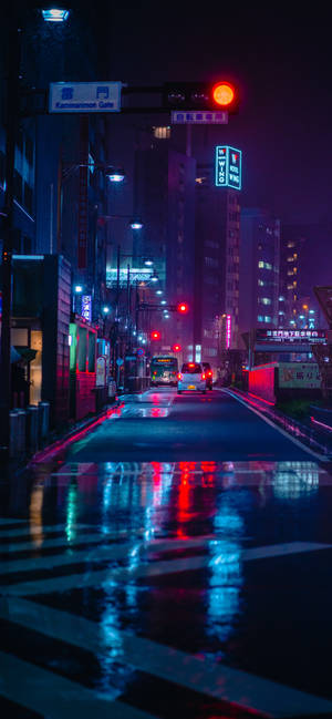 Cityscape Neon Aesthetic Iphone Wallpaper