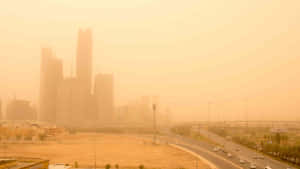 Cityscape_ Obscured_by_ Dust_ Storm Wallpaper