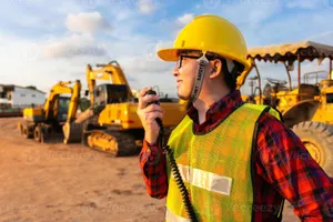 Civil Engineer With Walkie Talkie Wallpaper