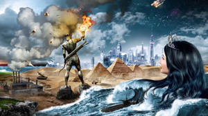 Civilization Ocean Waves Wallpaper