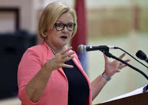 Claire Mccaskill At An Exciting Campaign Stop Wallpaper