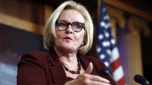Claire Mccaskill Expressing Doubts In A Political Discussion Wallpaper