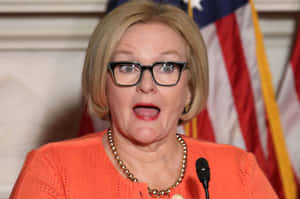 Claire Mccaskill Speaking At An Event Wallpaper