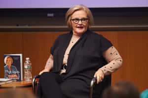 Claire Mccaskill Speaking During Her Book Tour Wallpaper