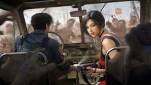 Claire Redfield Ready To Take On The Undead During The Zombie Outbreak In Raccoon City Wallpaper