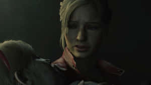 Claire Redfield Takes Aim In The World Of Resident Evil 2 Wallpaper