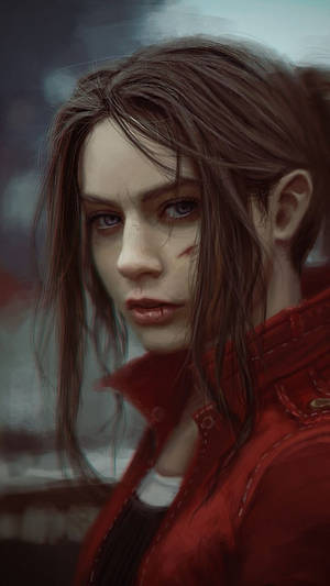 Claire Redfield Takes On The Ruthless William Birkin In Resident Evil 2 Remake Wallpaper