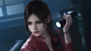 Claire Redfield, The Iconic Survivor In Action Wallpaper