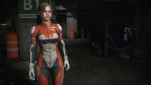 Claire Redfield Visits Racoon City In Resident Evil 2 Wallpaper