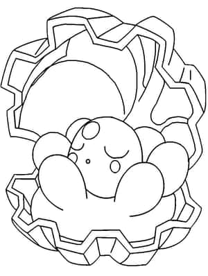 Clamperl Line Art Wallpaper