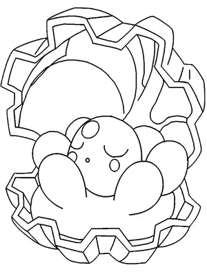 Clamperl Line Art Wallpaper