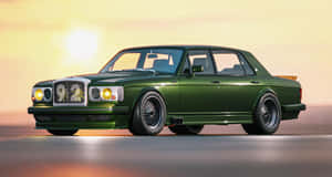Classic Bentley Turbo R Cruising On The Road Wallpaper