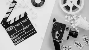 Classic Black And White Film Scene Wallpaper