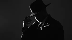 Classic Black And White Movie Scene Wallpaper