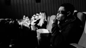 Classic Black And White Movie Scene Wallpaper