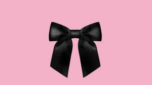 Classic Black Preppy Bow Wallpaper