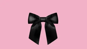 Classic Black Preppy Bow Wallpaper
