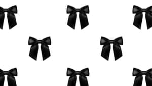 Classic Black Preppy Bow Wallpaper
