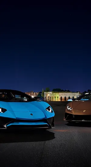 Classic Blue Lamborghini Iphone Wallpaper