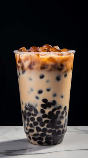 Classic Boba Tea Closeup Wallpaper