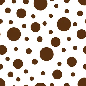 Classic Brown Polka Dot Pattern On Wallpaper Wallpaper