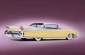 Classic Cadillac Deville In Pristine Condition Wallpaper