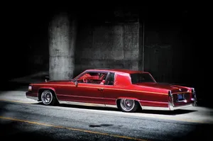 Classic Cadillac Deville On The Street Wallpaper