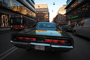 Classic Car 1969 Black Dodge Charger Rt Wallpaper