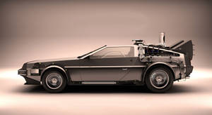 Classic Car Delorean Time Machine Wallpaper