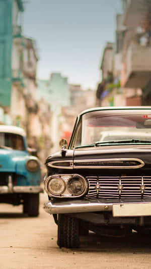 Classic Car In The Digital Age Wallpaper