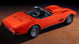 Classic Chevrolet Corvette Convertible Top View Wallpaper