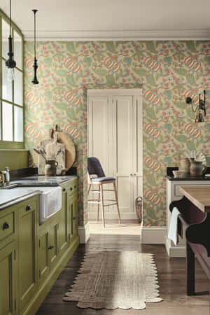 Classic Elegance: Conventional Dining Room Wall Design Wallpaper