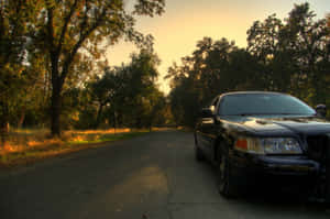 Classic Ford Crown Victoria In Its Full Glory Wallpaper