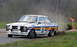 Classic Ford Escort In Pristine Condition Wallpaper