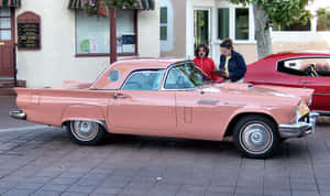 Classic Ford Thunderbird At Sunset Wallpaper